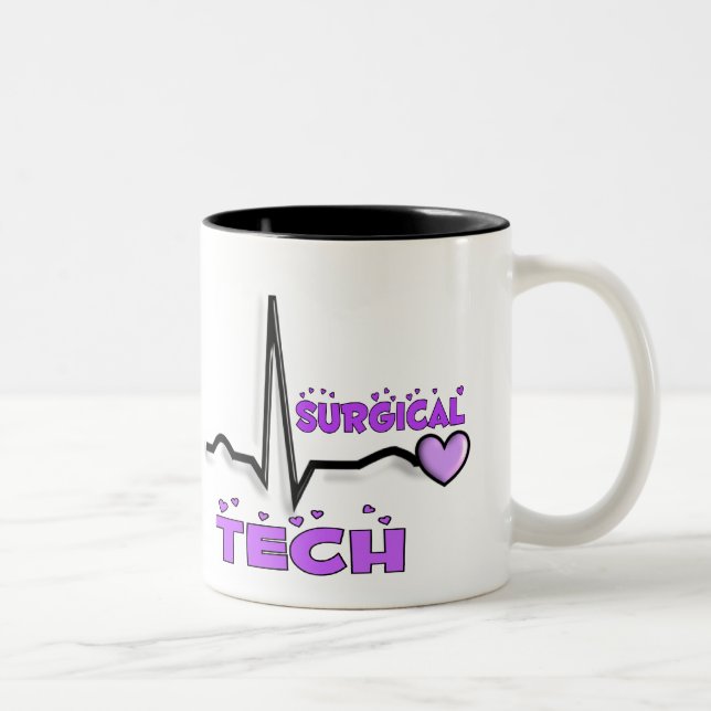 Surgical Tech Gifts  QRS Design Two-Tone Coffee Mug (Right)