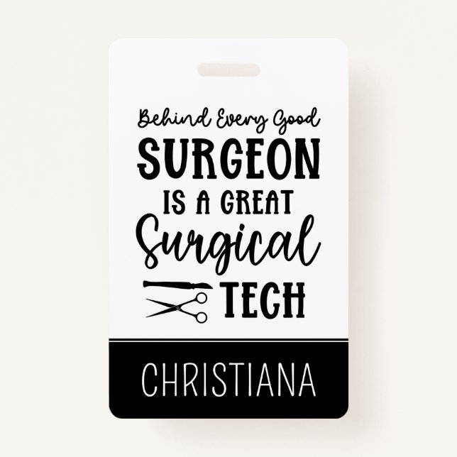Surgical Tech | Surgical Technologist Appreciation Badge (Front)