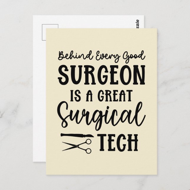 Surgical Tech | Surgical Technologist Appreciation Postcard (Front/Back)