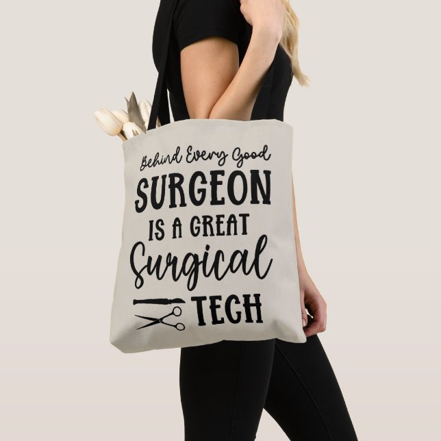 Surgical Tech | Surgical Technologist Appreciation Tote Bag (Close Up)