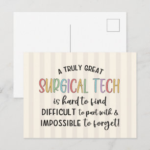 Surgical Tech   Surgical Technologist OR Tech Postcard