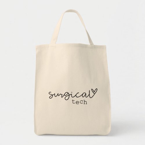 Surgical Tech Technologist hand lettered Tote Bag