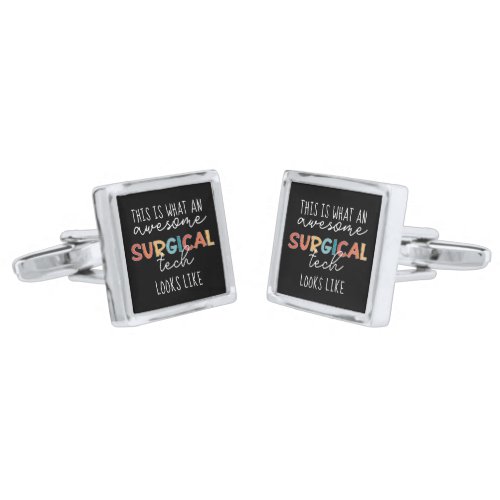 Surgical Technologist Funny Surgery OR Tech Gifts Cufflinks