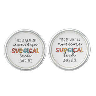 Surgical Technologist Funny Surgery OR Tech Gifts Cufflinks