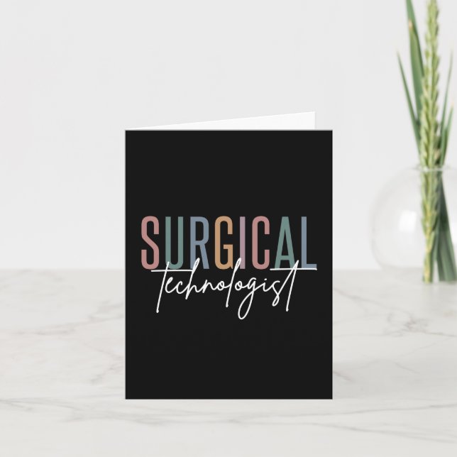Surgical Technologist Med Surg Tech Surgery Tech Card (Front)