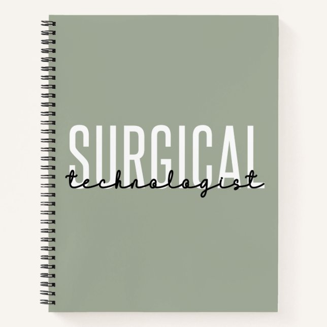 Surgical Technologist Med Surg Tech Surgery Tech Notebook (Front)