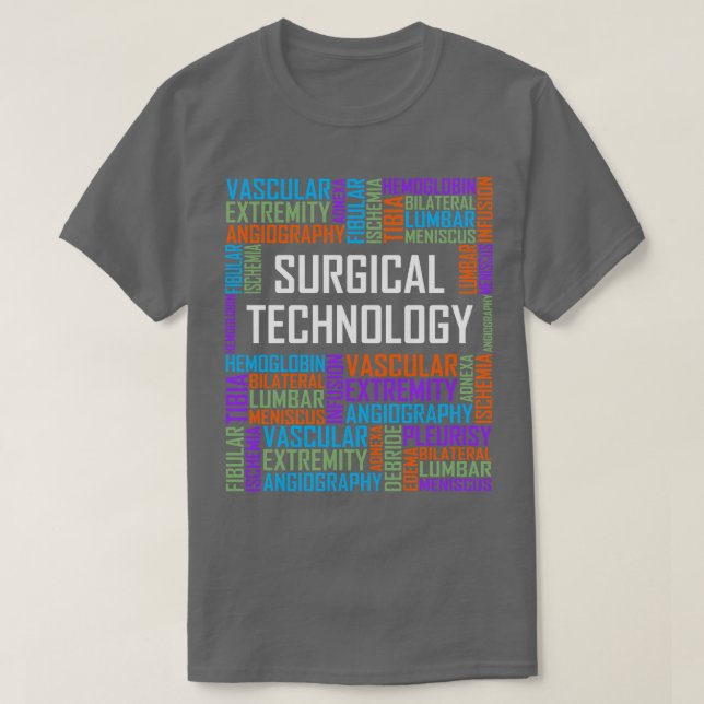 Surgical Technology Words T-Shirt (Design Front)