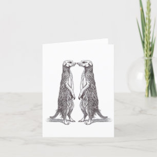 SURICATA LOVE. MEERKAT LOVE.  THANK YOU CARD