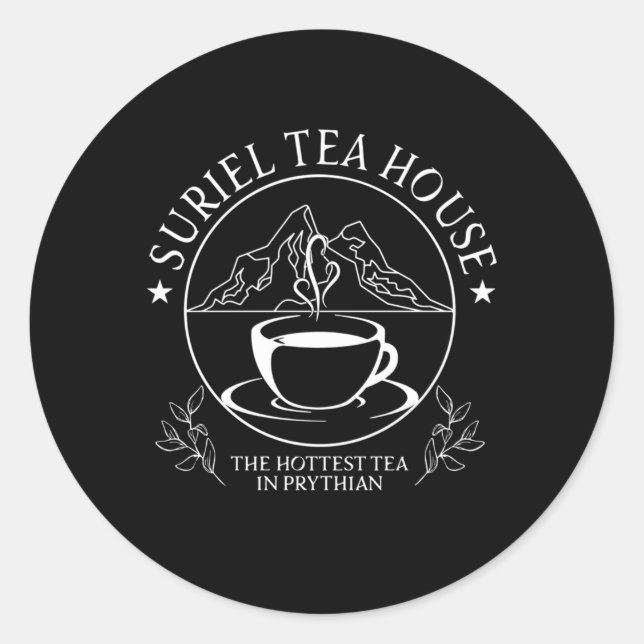Suriel Tea Co Spill The Tea Fun Tea Drinker Tea Classic Round Sticker (Front)