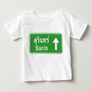 Surin Ahead ⚠ Thai Highway Traffic Sign ⚠ Baby T-Shirt