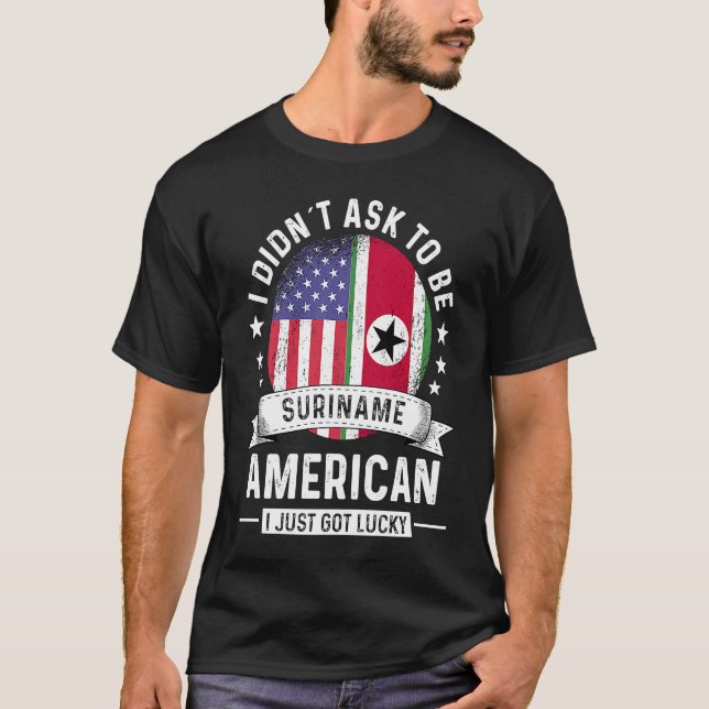 Suriname American Patriot Grown  Humor Flag T-Shirt (Front)