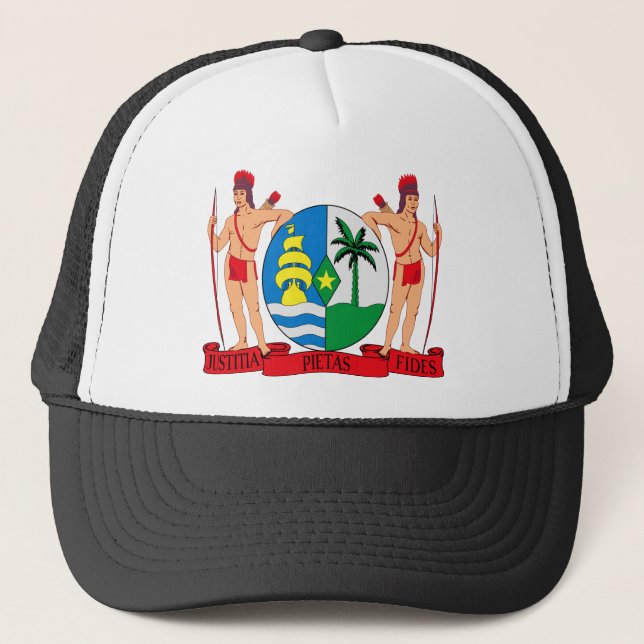 Suriname Coat of Arms Trucker Hat (Front)