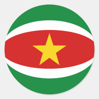 Suriname Fisheye Flag Sticker