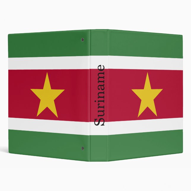 Suriname Flag 3 Ring Binder (Background)