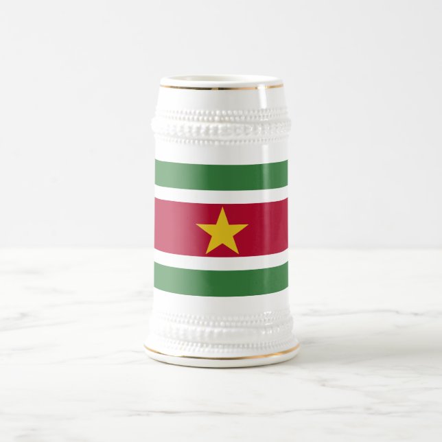 Suriname Flag Beer Stein (Center)