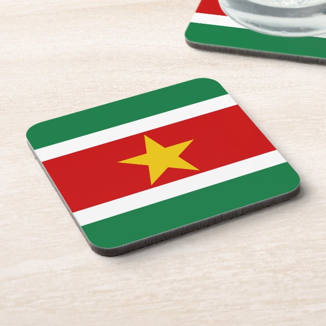 Suriname Flag  Beverage Coaster (Left Side)