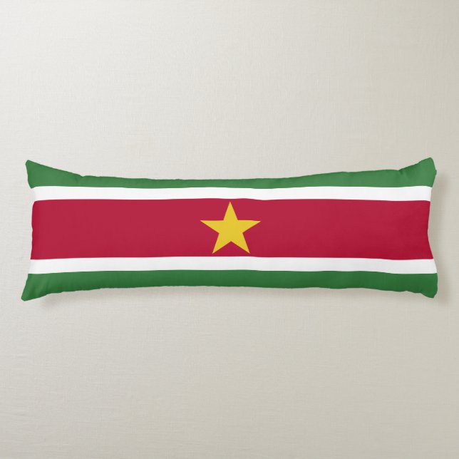 Suriname Flag Body Pillow (Front)