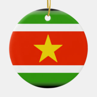 Suriname Flag Ceramic Ornament