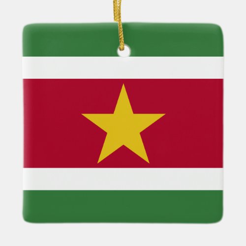 Suriname Flag  Ceramic Ornament