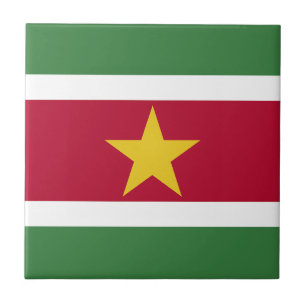 Suriname Flag Ceramic Tile