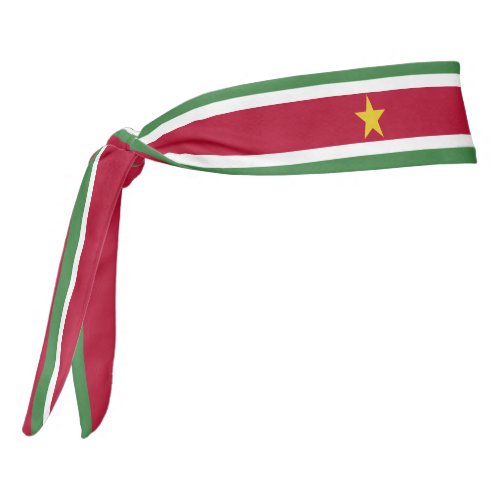 Suriname Flag Elegant Patriotic Tie Headband