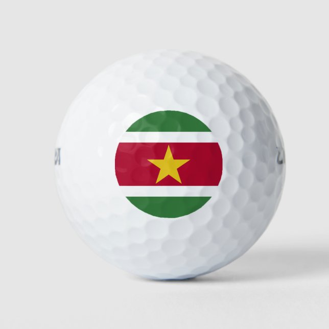 Suriname Flag Golf Balls (Front)
