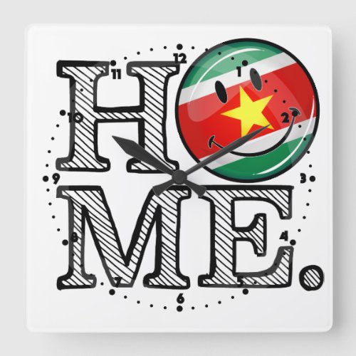 Suriname Flag HouseWarmer Square Wall Clock