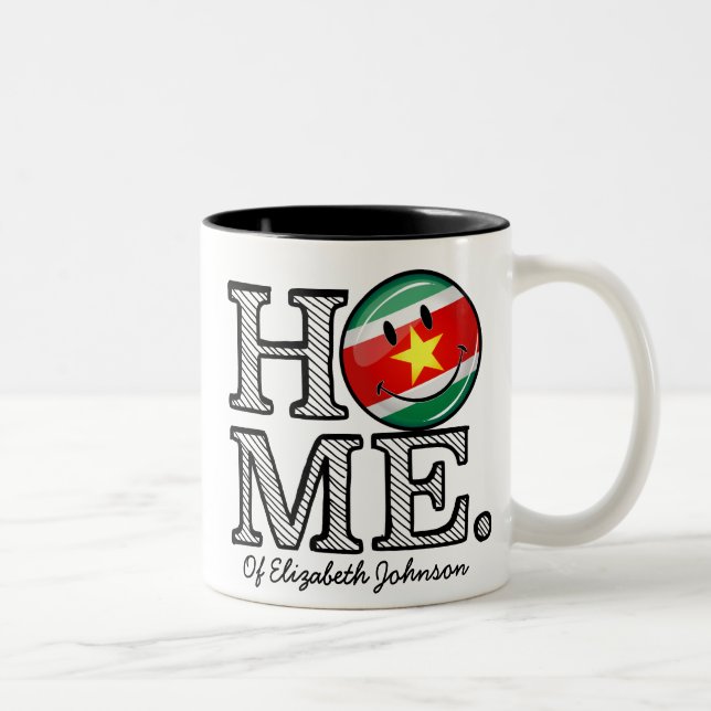 Suriname Flag HouseWarmer Two-Tone Coffee Mug (Right)