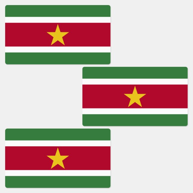 Suriname Flag Labels (Group)