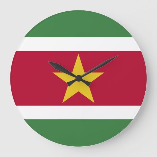 Suriname Flag Large Clock