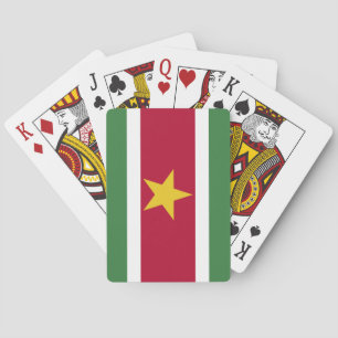 Suriname Flag Poker Cards