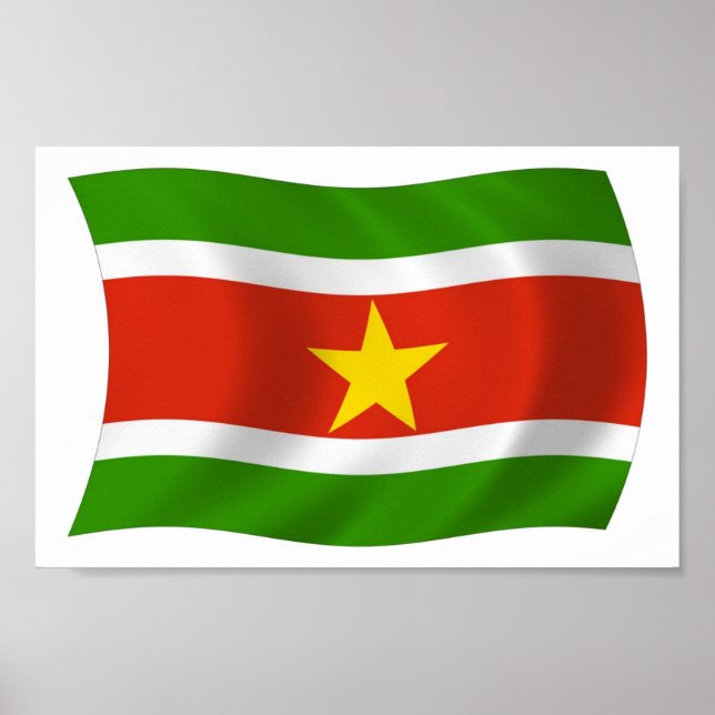 Suriname Flag Poster Print (Front)