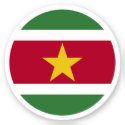 Suriname Flag Round Sticker