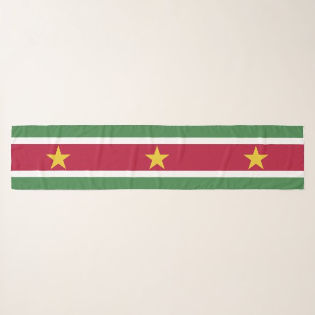 Suriname Flag Scarf (Front (Horizontal))