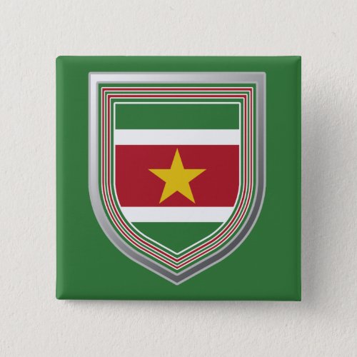 Suriname Flag Shield Button