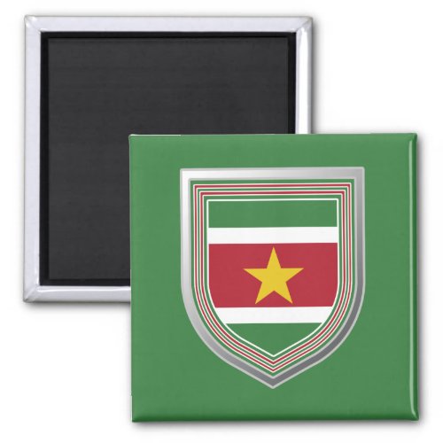 Suriname Flag Shield Magnet