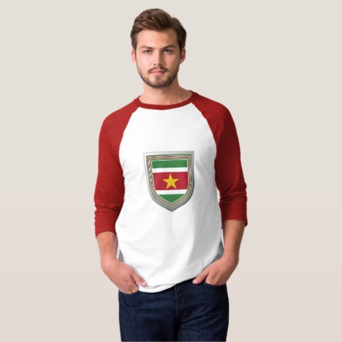 Suriname Flag Shield T_Shirt