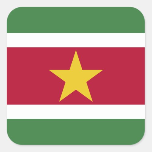 Suriname Flag Square Sticker