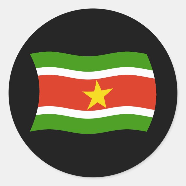 Suriname Flag Sticker (Front)