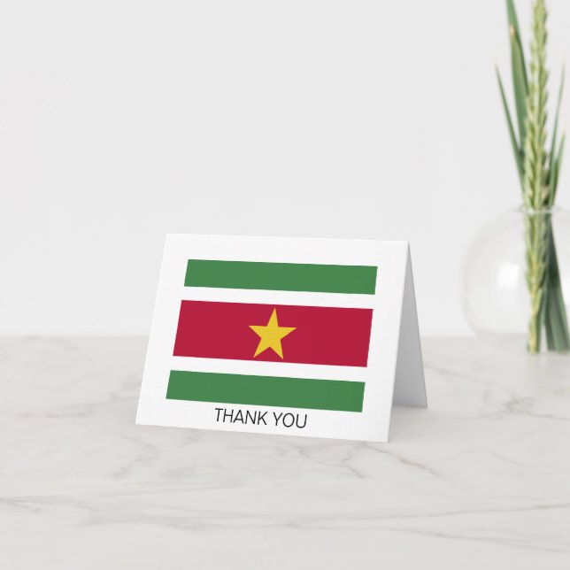 Suriname Flag Thank You Card (Front)