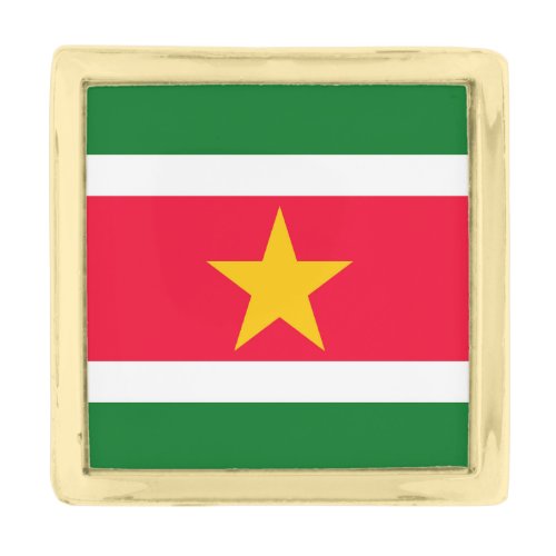 Suriname Gold Finish Lapel Pin