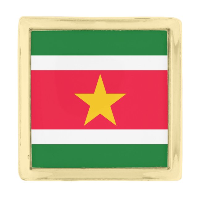 Suriname Gold Finish Lapel Pin (Front)