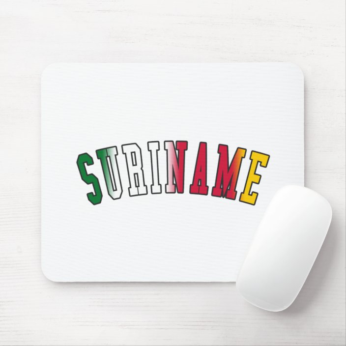 Suriname in National Flag Colors Mousepad
