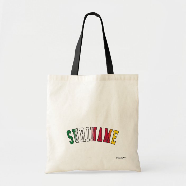 Suriname in National Flag Colors Tote Bag