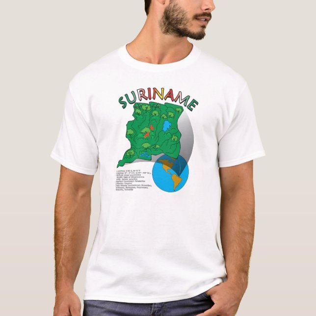 Suriname Map T-Shirt (Front)