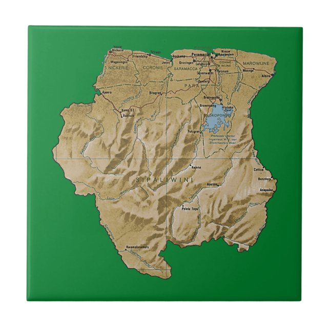 Suriname Map Tile (Front)