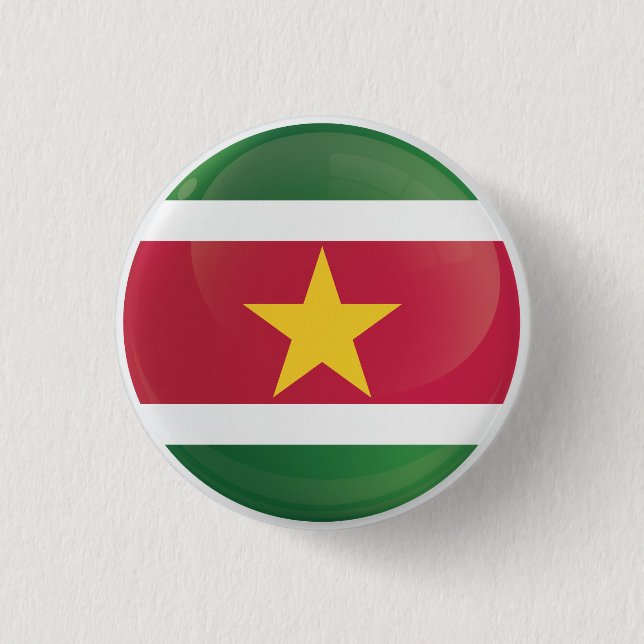 Suriname  Round Icon Flag Button (Front)