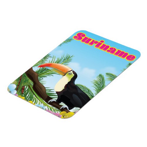 Suriname South american paradise travel poster Magnet