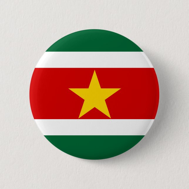 suriname surinam country flag nation symbol button (Front)