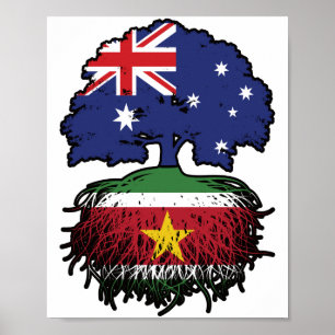 Suriname Surinamese Australian Australia Tree Root Poster